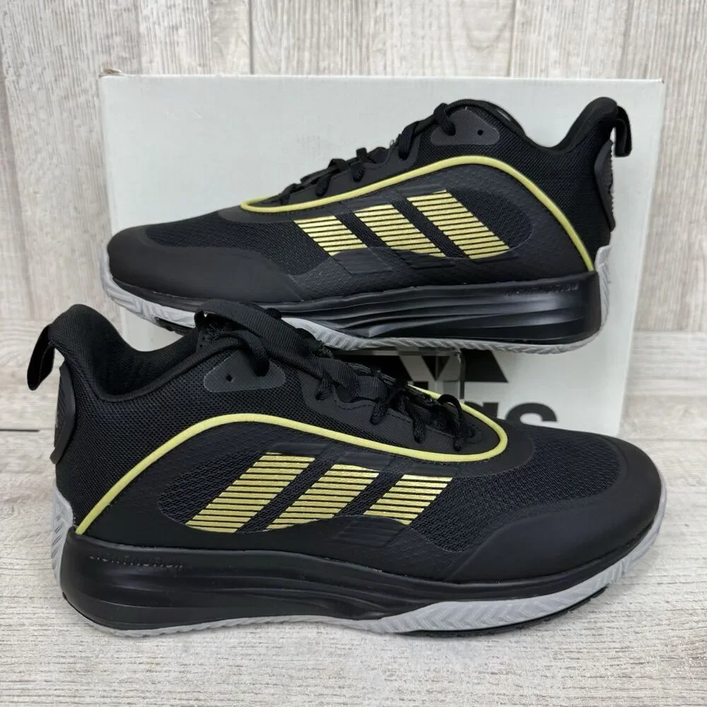 Adidas Own the Game 3.0 Black Gold Basketball Men’s Sz 11.5 Sneakers IF4566 New